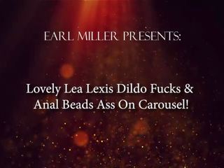 Lovely turned on Lea Lexis Dildo Fucks & Anal Beads Her Asshole on Carousel!