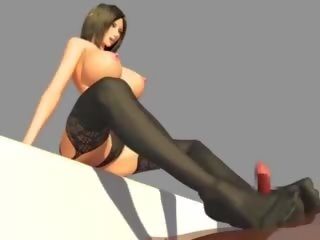 3D Woman with Big Tits Gives Foot Rub and Fucks: sex video af