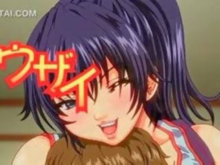 Busty marvellous Hentai cutie Caught Working Wet Tits