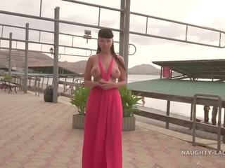 My xxx video Red Dress is Perfect to Flashing in Public