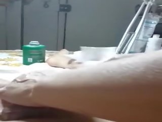 Gentle Touch during cock Waxing