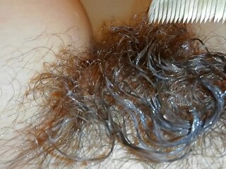 Fabulous hairy bush fetish clip hairy pussy underwater in close up