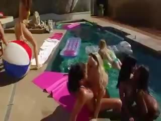 Incredible Group Anal Fun By The Swimmingpool