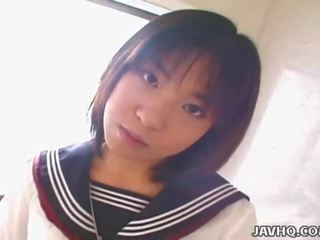 JAVHQ: splendid Japanese school girl's first time.