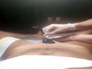 Male Brazilian Waxing with Uncut Erection: Free HD x rated clip 54