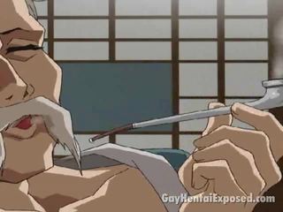 Gracious si rambut merah anime gay ninja bermimpi kira-kira keras ayam sabung dalam beliau lubang punggung